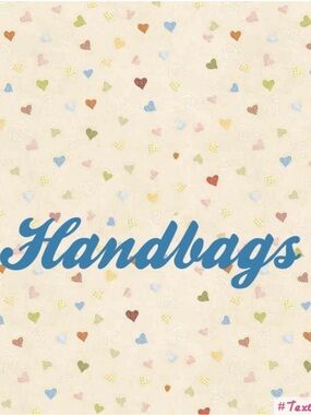 Handbags Sign Wall Art in Blue Script